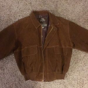 Vintage suede bomber jacket